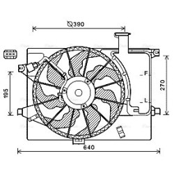 AVA Radiator Fan AVA QUALITY COOLING HY7567 OE Ref 253803X100