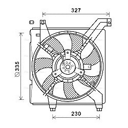 Radiator Fan AVA QUALITY COOLING HY7568 OE Ref 253802C600