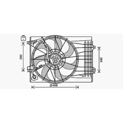 Radiator Fan AVA QUALITY COOLING HY7572 OE Ref 253801F382A