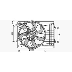 Radiator Fan AVA QUALITY COOLING HY7573 OE Ref 253801F382