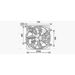 Radiator Fan AVA QUALITY COOLING HY7574 OE Ref 25380D3000