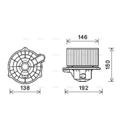 AVA Heater Blower Motor AVA QUALITY COOLING HY8554 OE Ref 971121C000