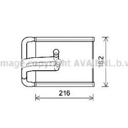 AVA Heater Matrix AVA QUALITY COOLING HYA6254 OE Ref 971382E150