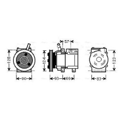 AVA AC Compressor AVA QUALITY COOLING HYAK259 OE Ref 977014A800