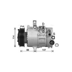 AC Compressor AVA QUALITY COOLING HYAK498 OE Ref 97701D3201