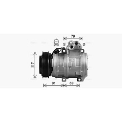 AVA AC Compressor AVA QUALITY COOLING HYAK599 OE Ref 977012M100