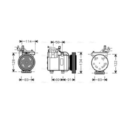 AVA AC Compressor AVA QUALITY COOLING HYK199 OE Ref 977011C250