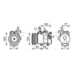 AVA AC Compressor AVA QUALITY COOLING HYK318 OE Ref 977011J101