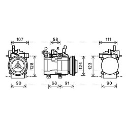 AVA AC Compressor AVA QUALITY COOLING HYK321 OE Ref 977013A910