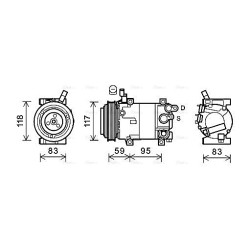AVA AC Compressor AVA QUALITY COOLING HYK323 OE Ref 977014P001