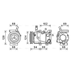 AVA AC Compressor AVA QUALITY COOLING HYK442 OE Ref 97701A5501