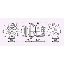 AC Compressor AVA QUALITY COOLING HYK452 OE Ref 97701D3000