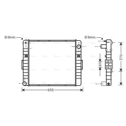 Radiator IVECO GOLF,TRANSPORTER,K,PASSAT AVA QUALITY COOLING IV2002 OE Ref 98425628