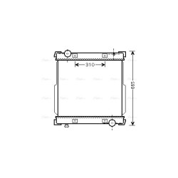 Radiator IVECO 500361626 AVA QUALITY COOLING IV2095 OE Ref 504080547