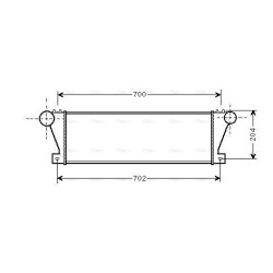 AVA Intercooler AVA QUALITY COOLING IV4021 OE Ref 93811169