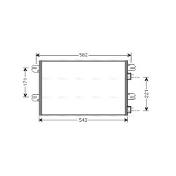 AC Condenser IVECO 504022659 AVA QUALITY COOLING IV5063 OE Ref 504022659