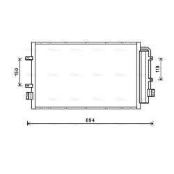 AVA AC Condenser AVA QUALITY COOLING IV5127D OE Ref 5801255825