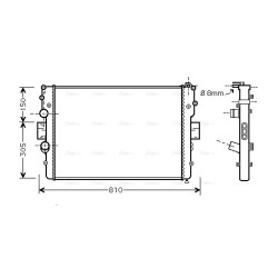AVA Radiator AVA QUALITY COOLING IVA2087 OE Ref 42577216