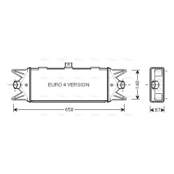 AVA Intercooler AVA QUALITY COOLING IVA4045 OE Ref 504084140