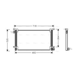 AVA AC Condenser AVA QUALITY COOLING IVA5044 OE Ref 99487944