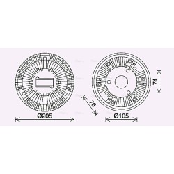 Fan Clutch IVECO 501038113 AVA QUALITY COOLING IVC138 OE Ref 504029738