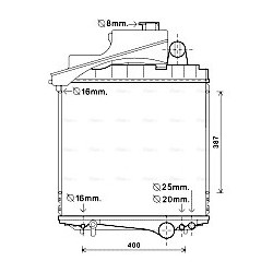 Radiator JOHN DEERE 22002049 AVA QUALITY COOLING JD2049 OE Ref AL157246