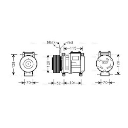AC Compressor JOHN DEERE 447100-2320 AVA QUALITY COOLING JDAK002 OE Ref AL155836