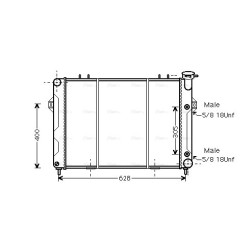 AVA Radiator AVA QUALITY COOLING JE2007 OE Ref 52006644