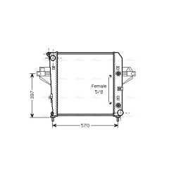 AVA Radiator AVA QUALITY COOLING JE2043 OE Ref 52079728AB
