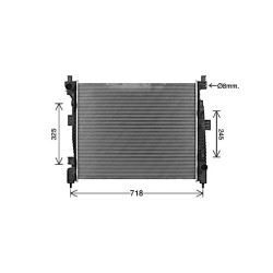 AVA Radiator AVA QUALITY COOLING JE2088 OE Ref 68273308AA