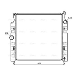 AVA Radiator AVA QUALITY COOLING JE2089 OE Ref 5143023AB