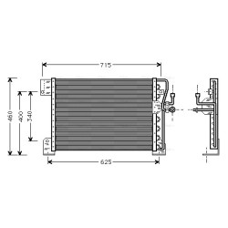 AVA AC Condenser AVA QUALITY COOLING JE5005 OE Ref 55115864