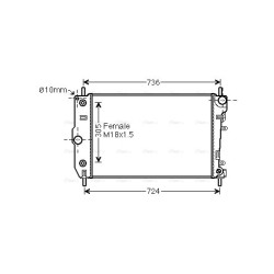 AVA Radiator AVA QUALITY COOLING JR2047 OE Ref MJA4190AF