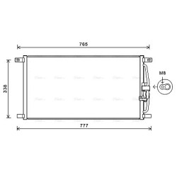 AVA AC Condenser AVA QUALITY COOLING JR5004 OE Ref MJA7390AD