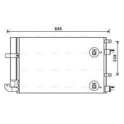 AVA AC Condenser AVA QUALITY COOLING JR5050D OE Ref C2Z31742