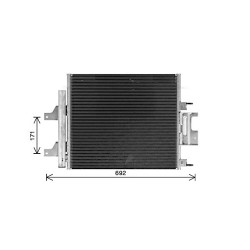 AVA AC Condenser AVA QUALITY COOLING JR5059D OE Ref C2D4079