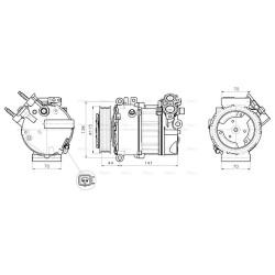 AVA AC Compressor AVA QUALITY COOLING JRAK061 OE Ref C2D20754