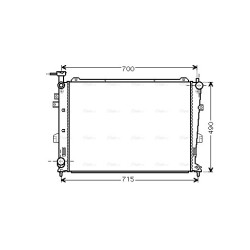 AVA Radiator AVA QUALITY COOLING KA2103 OE Ref 25310-1D160