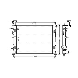 AVA Radiator AVA QUALITY COOLING KA2160 OE Ref 253101M100