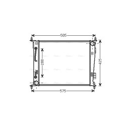 AVA Radiator AVA QUALITY COOLING KA2185 OE Ref 253102K050