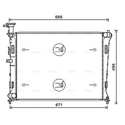 AVA Radiator AVA QUALITY COOLING KA2237 OE Ref 253101M000