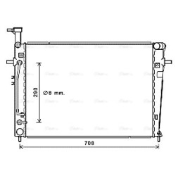 Radiator AVA QUALITY COOLING KA2251 OE Ref 253102E401