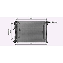 Radiator AVA QUALITY COOLING KA2318 OE Ref 25310D3550