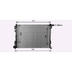 Radiator AVA QUALITY COOLING KA2334 OE Ref 25310D3500