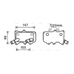 AVA Engine Oil Cooler AVA QUALITY COOLING KA3215 OE Ref 264102F020