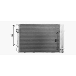 AVA AC Condenser AVA QUALITY COOLING KA5341D OE Ref 97606H8050