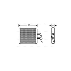 AVA Heater Matrix AVA QUALITY COOLING KA6044 OE Ref OK30C-61-A10