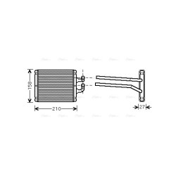 AVA Heater Matrix AVA QUALITY COOLING KA6067 OE Ref 97138-07000