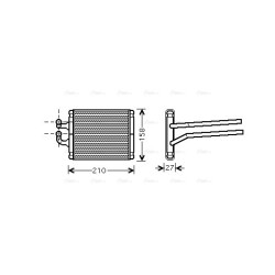 AVA Heater Matrix AVA QUALITY COOLING KA6095 OE Ref 97138-07900