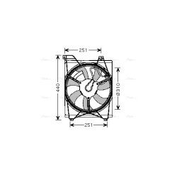 AVA Radiator Fan AVA QUALITY COOLING KA7516 OE Ref 253801G051